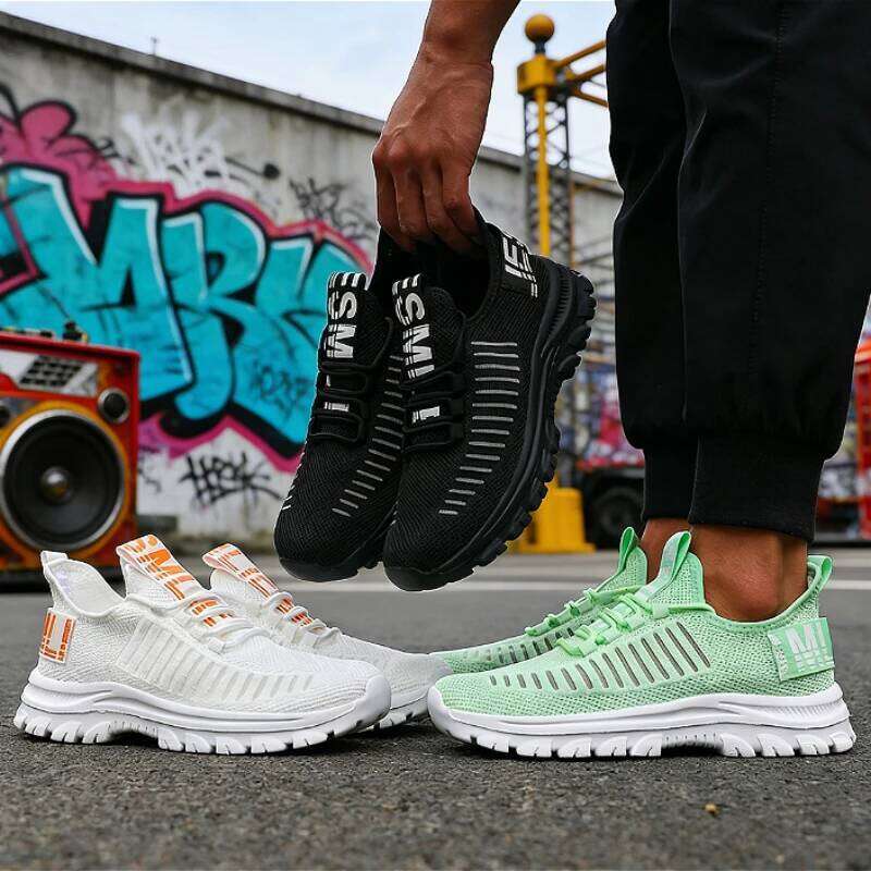 Men's Fashion Casual Sneakers 2025 Breathable Mesh Upper Lightweight Non-Slip White Running Sports Walking Shoes for Men