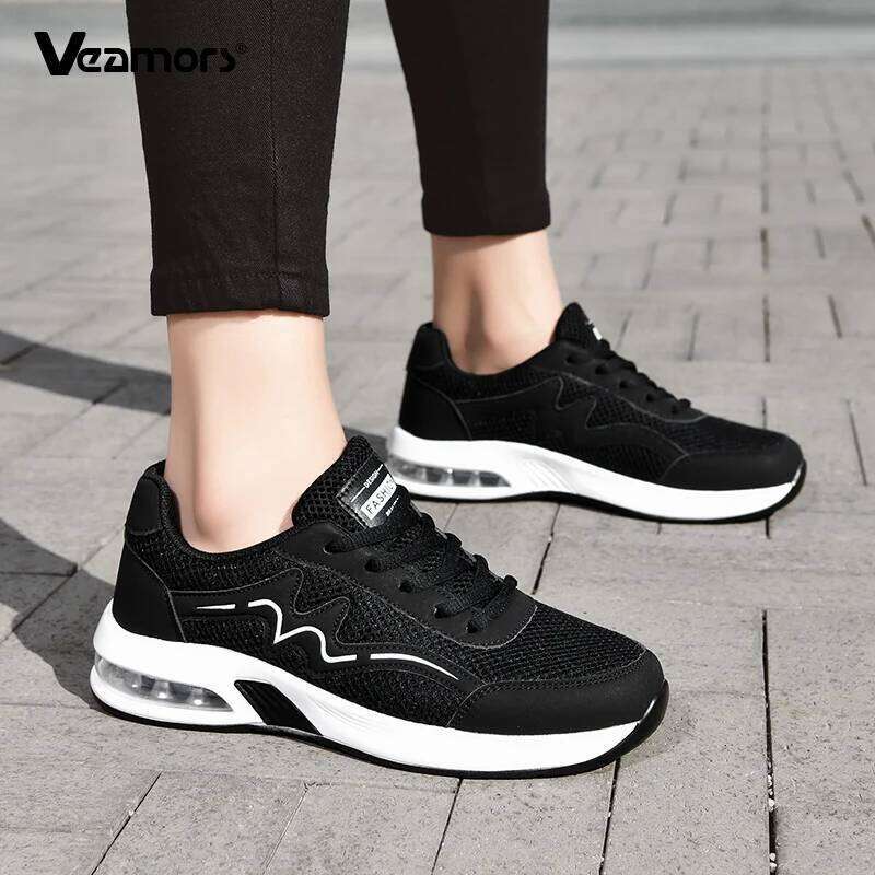 Fashion Women Air-cushion Sports Breathable Running Anti-slip Outdoor Sneakers Gym Fitness Training Shoes 26W0224