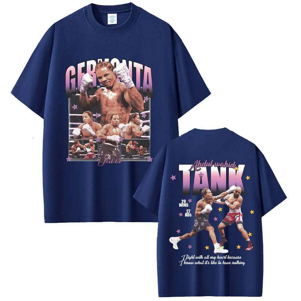 Gervonta Davis Graphic Print T-shirt Men Women Fashion Retro Boxing T Shirts Men's Casual Oversized Short Sleeve T-shirts H260224