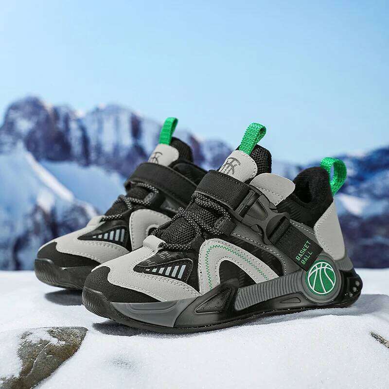 Winter Warm Children Boys Sneaker Fashion Design Kids Cotton Casual Sports Tennis Shoes for Boy 26W0224