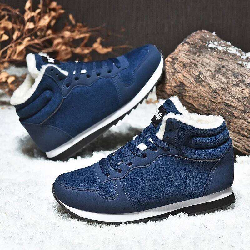 Men Snow Outdoor Winter Ankle Woman Lightweight Hight Top Sneaker Warm Plush Women Footwear Plus Size Hiking Boots