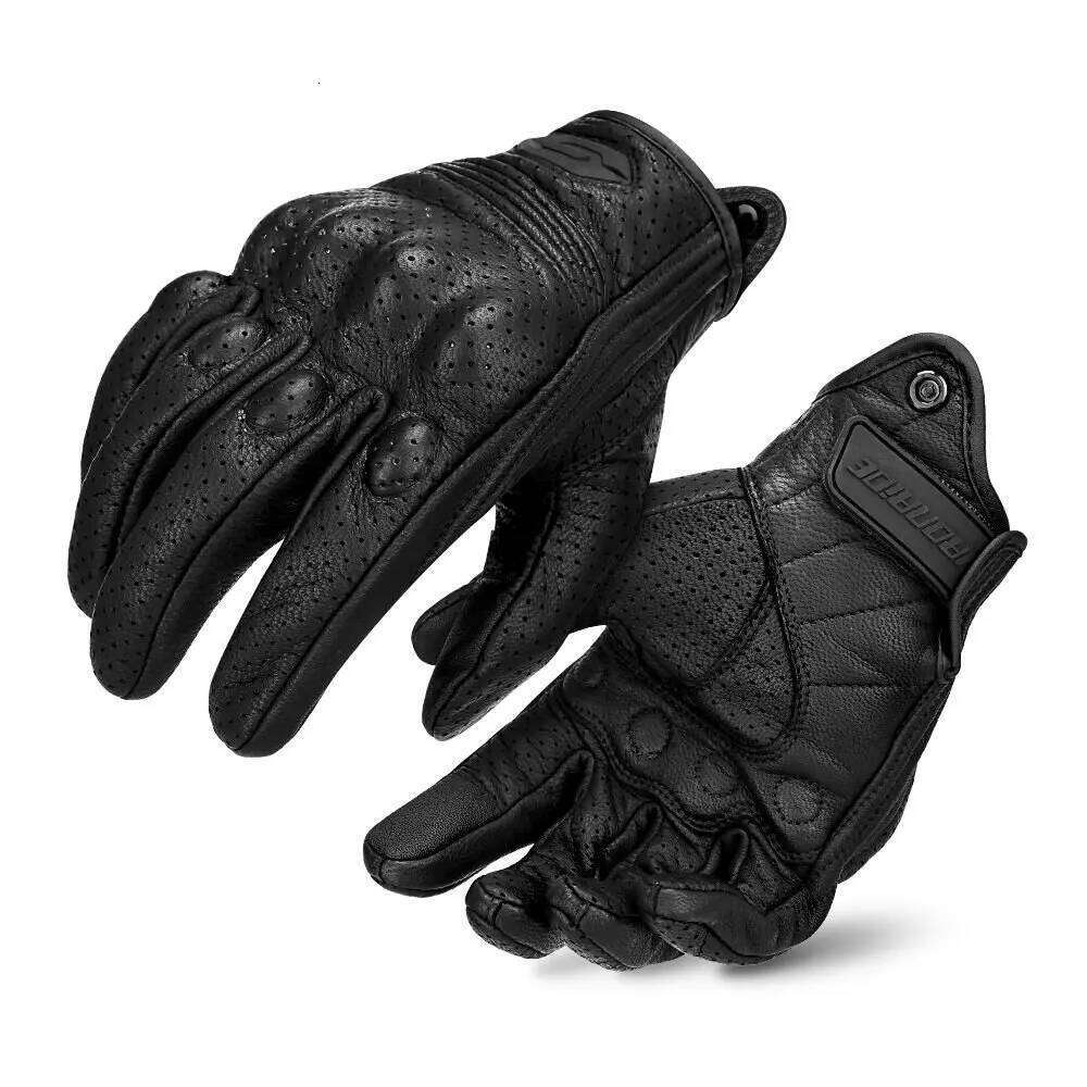 Leather Motorcycle Summer Breathable Mesh Moto Touch Function Motorbike Motocross Off-Road Racing Gloves 26H0224
