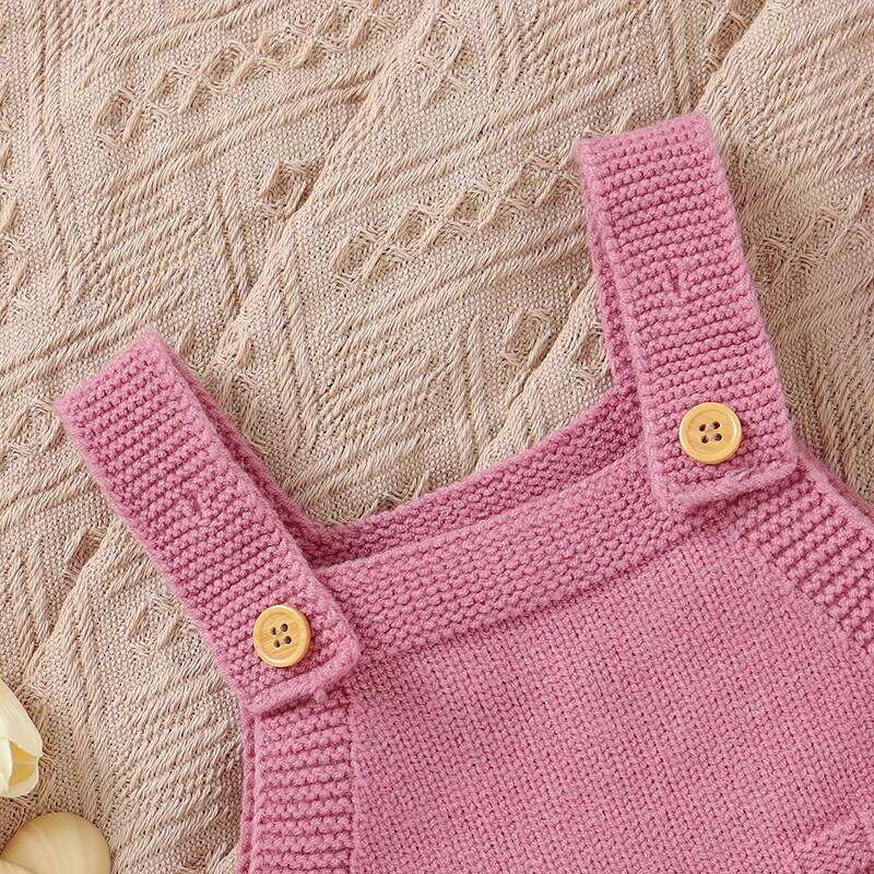Newborn Infant Baby Girls Romper + Hats Sleeveless Knitted Toddler Jumpsuits Clothing 0-18m Spring Autumn Winter 2PC Outfits Set 26H0224