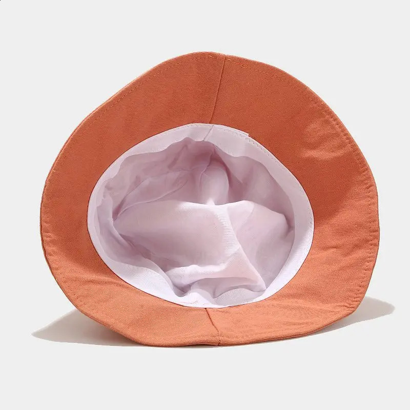 LDSLYJR Cotton Flower Embroidery Bucket Hat Fisherman Outdoor Travel Sun Cap Hats for Men and Women 250 260206