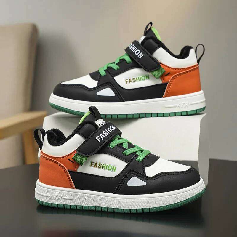 Luxury Children Boys 2025 New Winter Warm Plush Cotton Kids Casual Sneaker Tennis Sports Shoes for Boy 26W0224