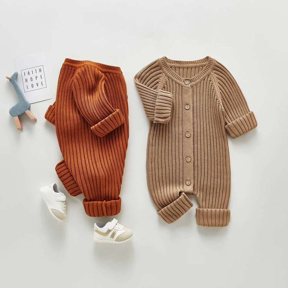 Autumn Newborn Infant Boy Girls Knit Romper Long Sleeve Rompers Kids Onepiece Fashion Baby Clothing 26H0224