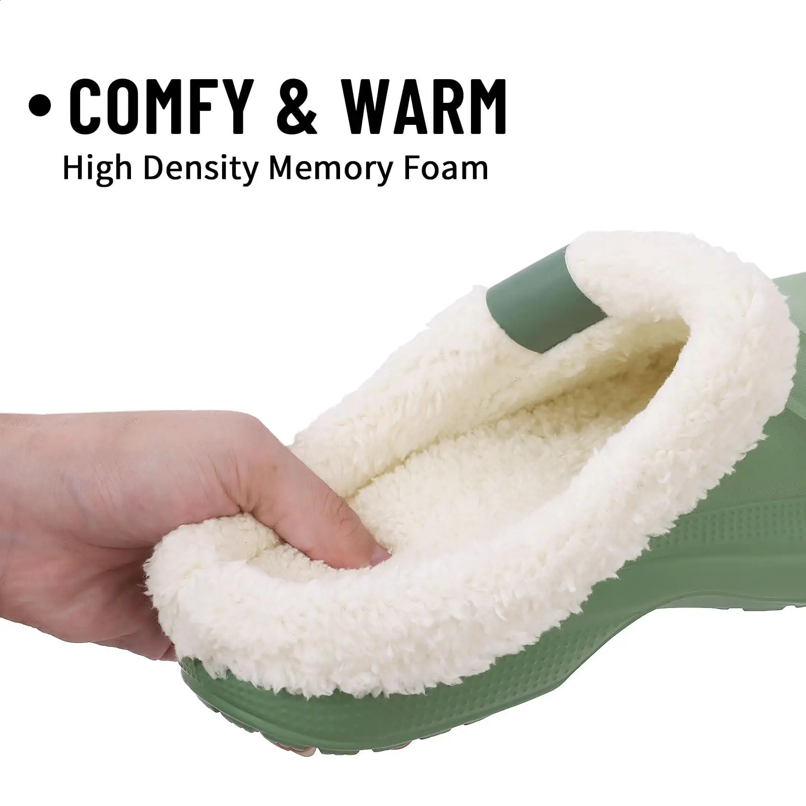 Kidmi Fur Lined Clogs Slippers For Women Classic Winter Waterproof House With Padded Shoes EVA Garden 260202