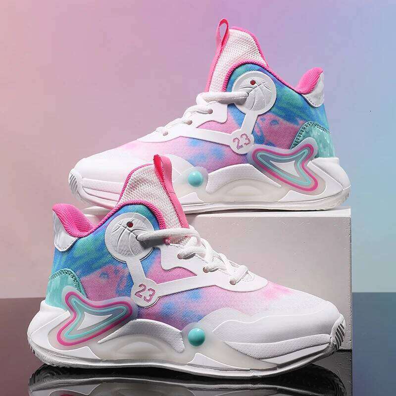 Children Basketball Breathable Mesh Boys Fashion Sneakers Girls School Sport Shoes Kids Casual Trainers Outdoor Athletic 26W0224