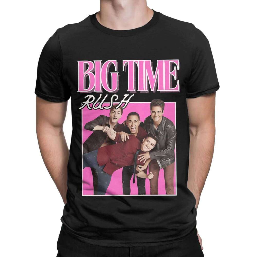 Big Time Rush T-Shirt Men Funny Pure Cotton Tees Round Neck Short Sleeve T Shirts 4XL 5XL Clothing H260224