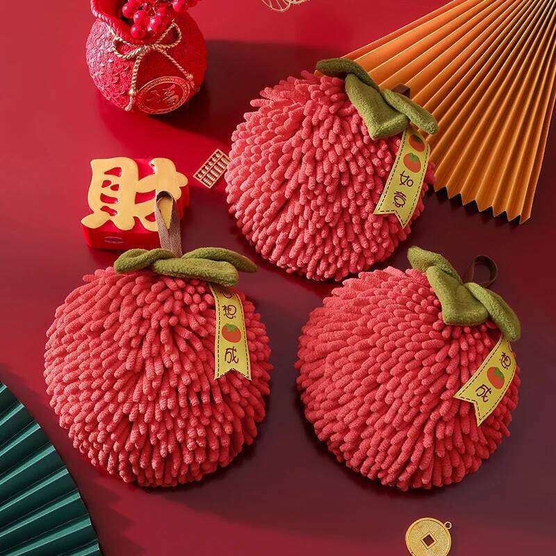 Chenille Handball Absorbent Towel, Fast-Drying, Soft, Hanging, Hands Wipe Ball, Bathroom, Kitchen