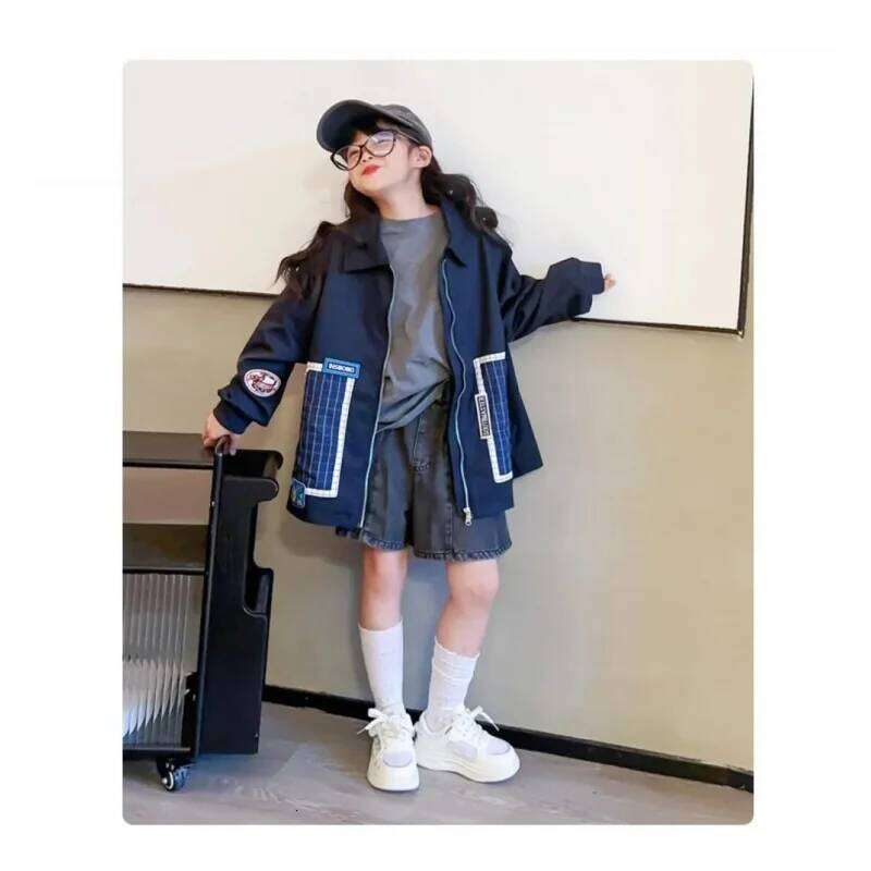 2026 Trend Fashion Sport Shoes For Children PU Leather Teenager Girl's Sneakers Anti-slippery Waterproof Kid's Running Footwear 26W0224