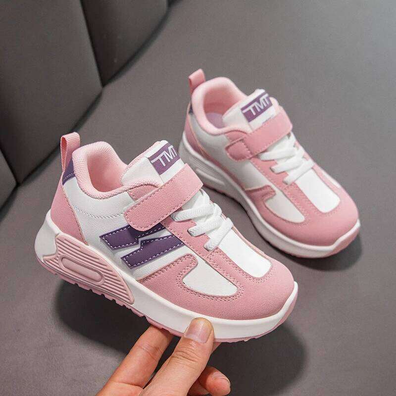 Fashion Sports Children Kids Casual Sneakers 2026 New Design PU Leather Trainers for Boy Girls Comfortable Walking Shoes 26W0224