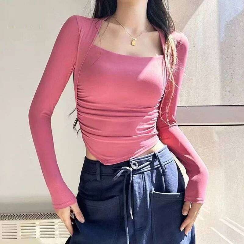 Women's Slim Fit Long Sleeve Yoga Top High-End Pilates Fitness Clothes Fixed Cup Autumn Winter Training Tight 26Y0224