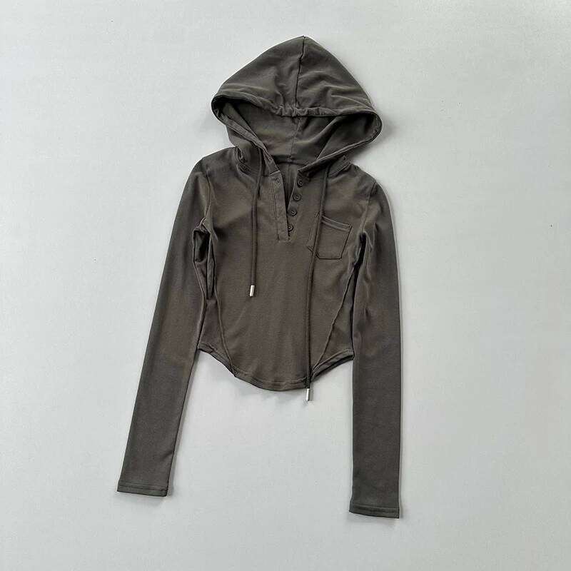 Women's Hooded Sweatshirt Ribbed Trim Slim Fit Pullover Casual Sportswear for Running Yoga Lounge 26Y0224