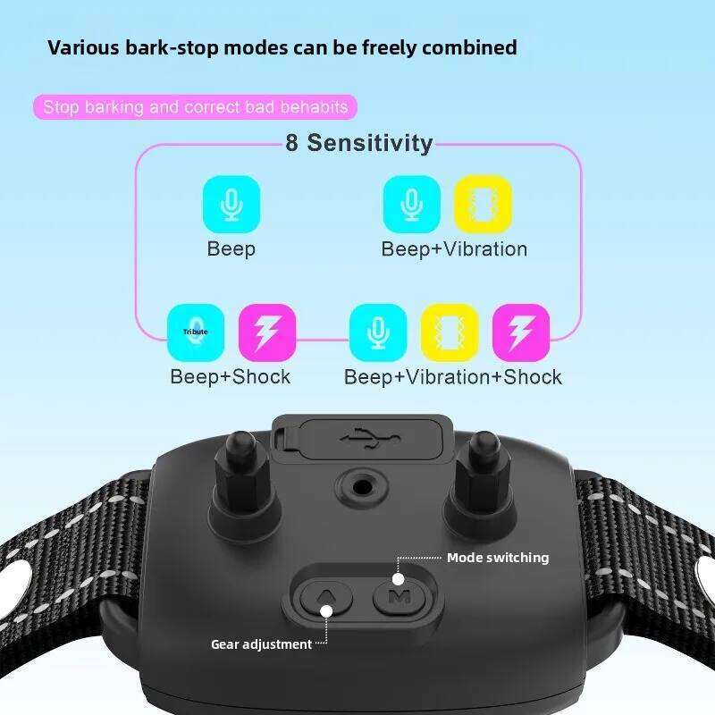 Color Screen Anti-Barking Device Dog Trainer Automatic Voice Control Anti-Dog Barking Pet Training Supplies Bamubi