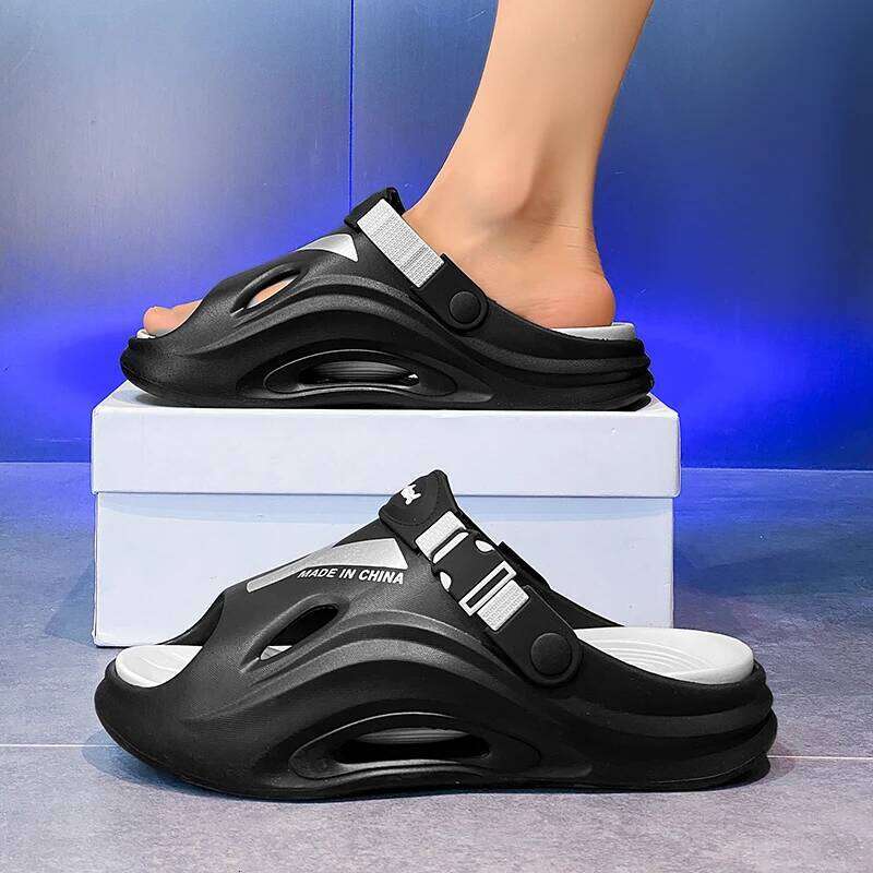 New Breathable Soft Men's Sandals Non Slip Thickened Solesoutdoor Use Beach Summer Odor Prevention Slide Show Slippers