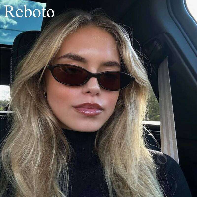 GKN Cute Oval Small Frame Sunglasses Women New Retro Style Sexy brown Sun Glasses Ladies trendy Fashion Decorative Shades Eyeglass 26W0224