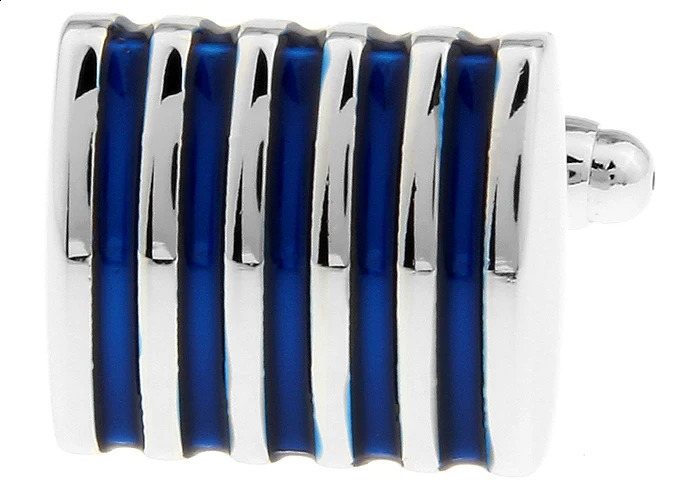 iGame 1 Pair Retail Mens Cuff Links 4 Colors Option Blue Red Black Pink Brass Fashion Stripes Business 260202