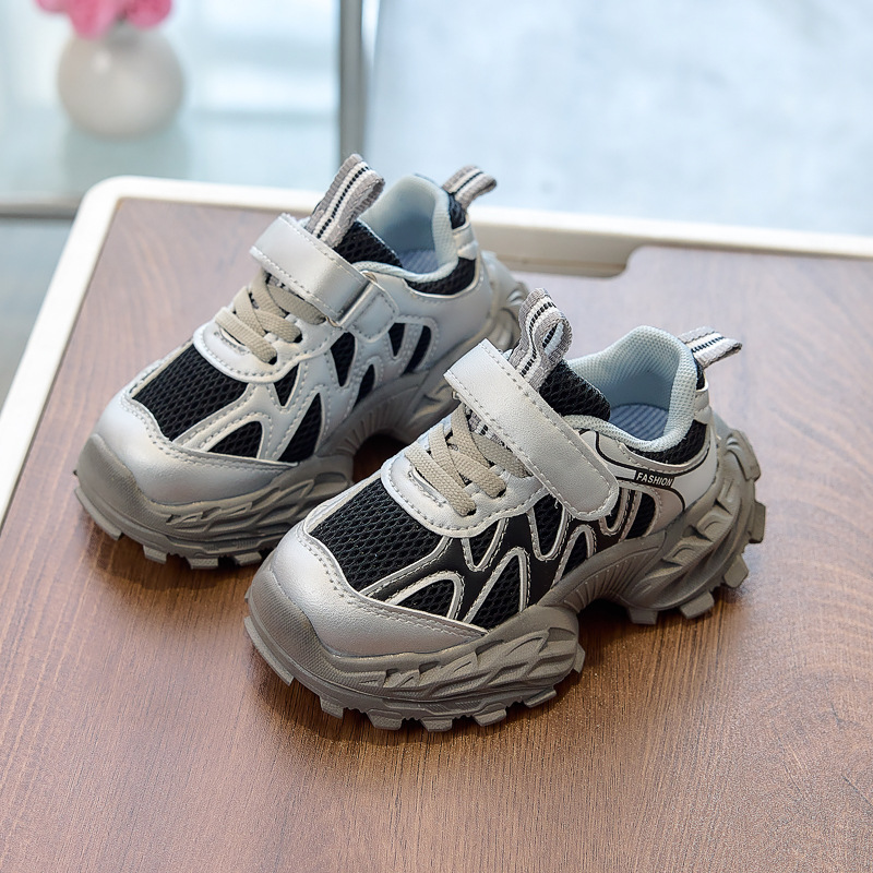 Free shipping Athletic Outdoor Sports Black White Kids Sneakers Baby Shoes Spring Autumn Winter Children Sports Shoes Toddlers Boys Girls Size 22-30