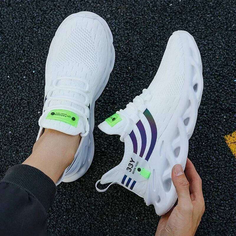 Breathable for Summer Hollow Fashion Casual Mesh Sports Shoes New Soft Sole Anti Slip Odor Proof Trainer Men