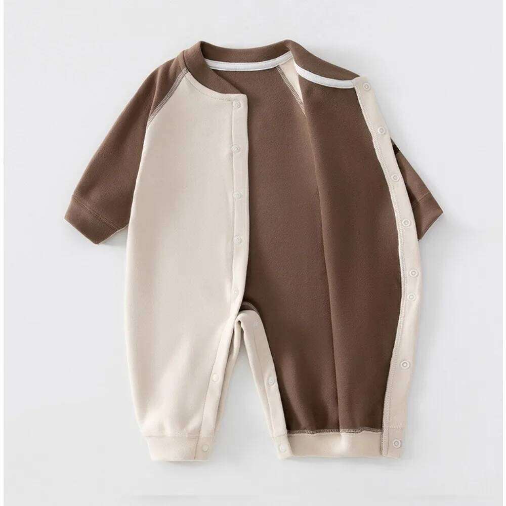 Boy Cotton Skin Friendly Clothing Newborn Baby Spring Autumn Warm Jumpsuit 0 To 24 Month Infant Soft and Cute BodySuit 26H0224