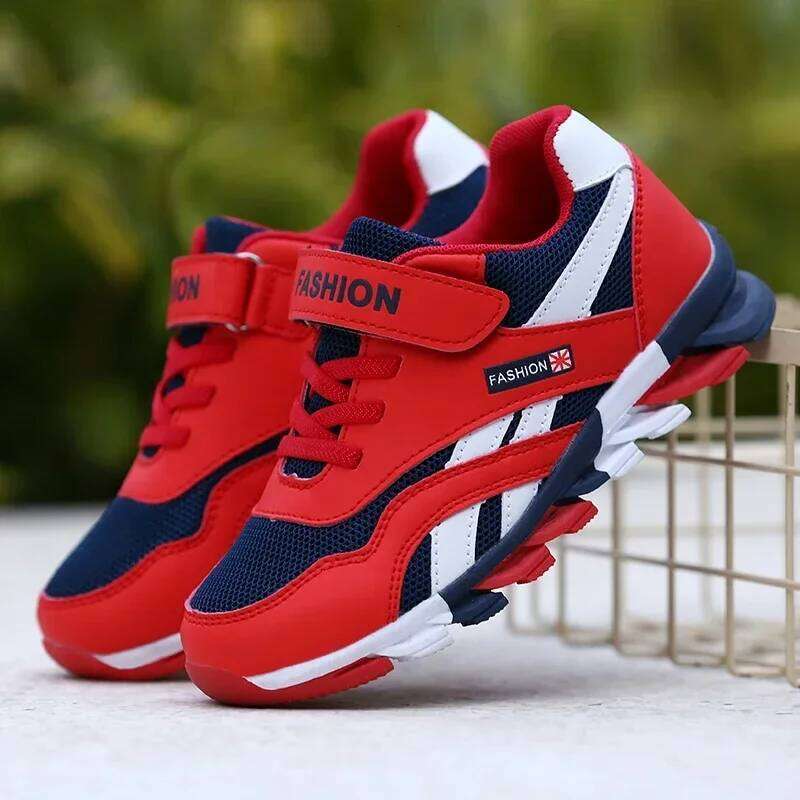Childrens Running Trendy Design Casual Sneakers Mesh Breathable Sports Comfortable Tennis Shoes for Boys 26W0224