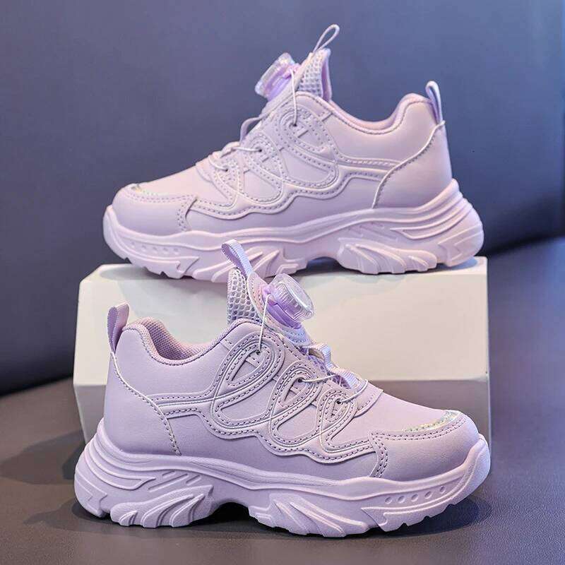 White Sneakers Sport Shoes Kids Spring New Platform School Fashion Athletic Footwear Tennis Girls Sneaker 4-12 Years 26W0224