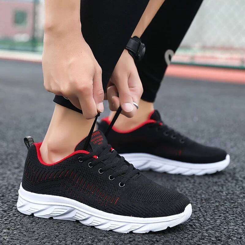 Sneakers Men Running Knit Fashion Lightweight Trainers Breathable Walking Shoe Casual High Quality Athletic Shoes