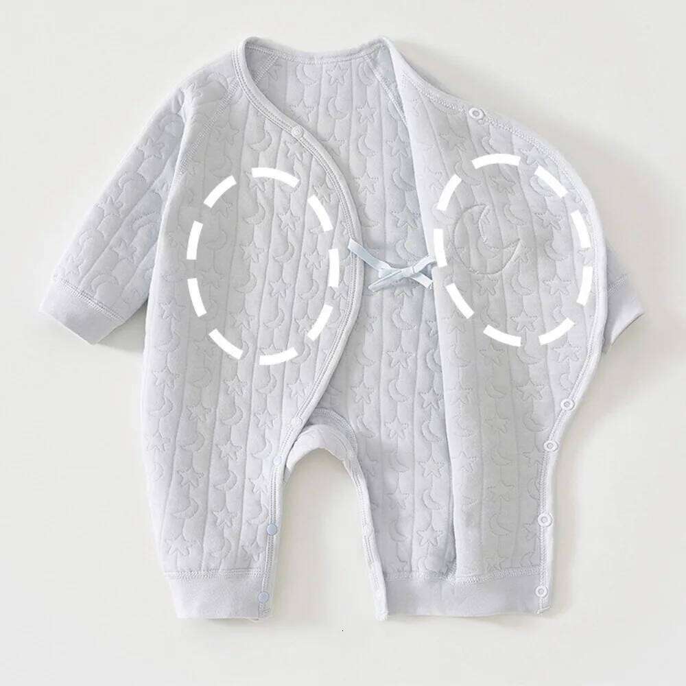 Newborn Infant Spring Autumn Warm Clothes 0 To 6 Months Girl and Boy Pure Cotton Casual Jumpsuit Baby Comfortable Romper 26H0224