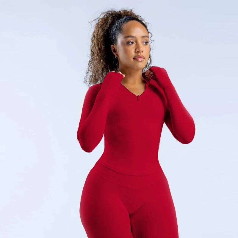 Slimming Yoga Suit Sports Top Long Sleeved Soft Comfortable Moisture Wicking Breathable Quick Drying Non Skin Penetrating 26Y0224