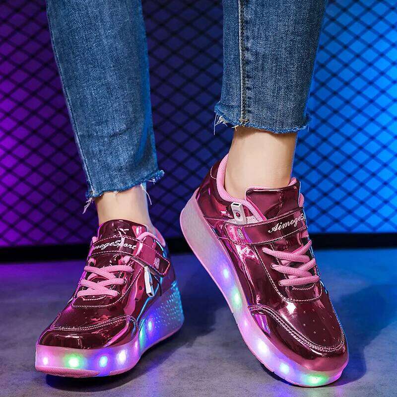 TJR Sneakers Shoes Outdoor Deformation Parkour Dual-Use Children Girls Boys Adult Men Women Unisex Roller Skates 26W0224