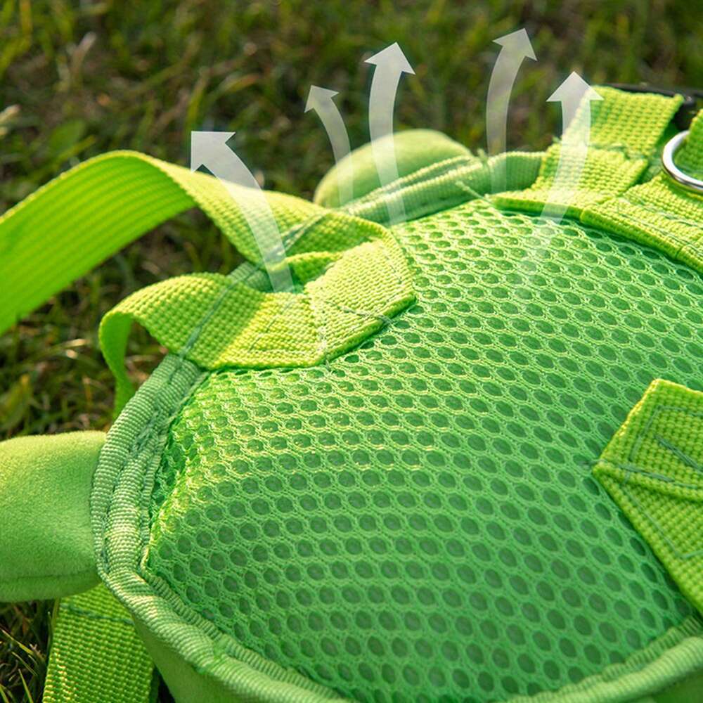 No-Pull Dog Harness With D-Ring | Cute Turtles Shape Bag Small Medium Dogs, Adjustable Pet Traveling Camping Hiking, Self Carrier Backpack For Bamubi