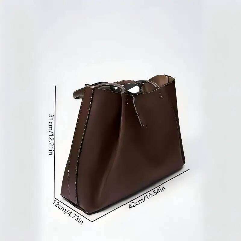 CLIP TOTE women's fashion luxury handbag design, pure color contracted and single shoulder BAG, senior PU leather handbags Z260224