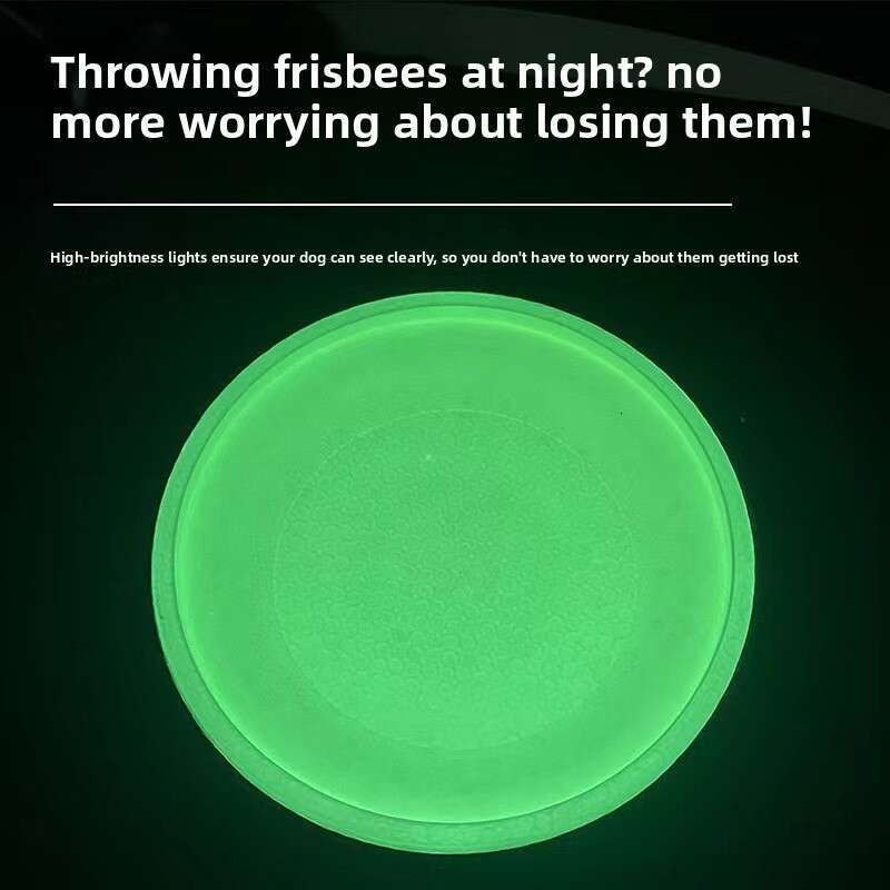 Foreign Trade Special Glow-in-the-Dark Frisbee Dog Training Pet Toy Outdoor Sports Interactive Manufacturer Wholesale
