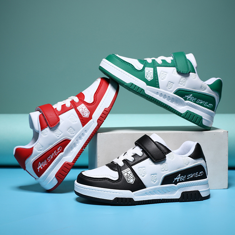 Free shipping Outdoor Sports Black White Kids Sneakers Baby Shoes Spring Autumn Winter Children Sports Shoes Toddlers Boys Girls High Top Basketball S