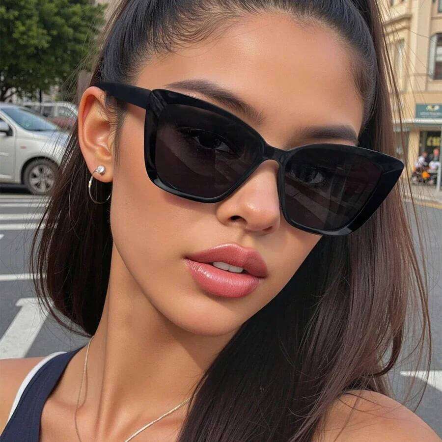 Oversized Cat Eye Vintage Sunglasses Women Brand Designer Fashion Glasses Female Retro Mirror Outdoors Shades Oculos De Sol 26W0224