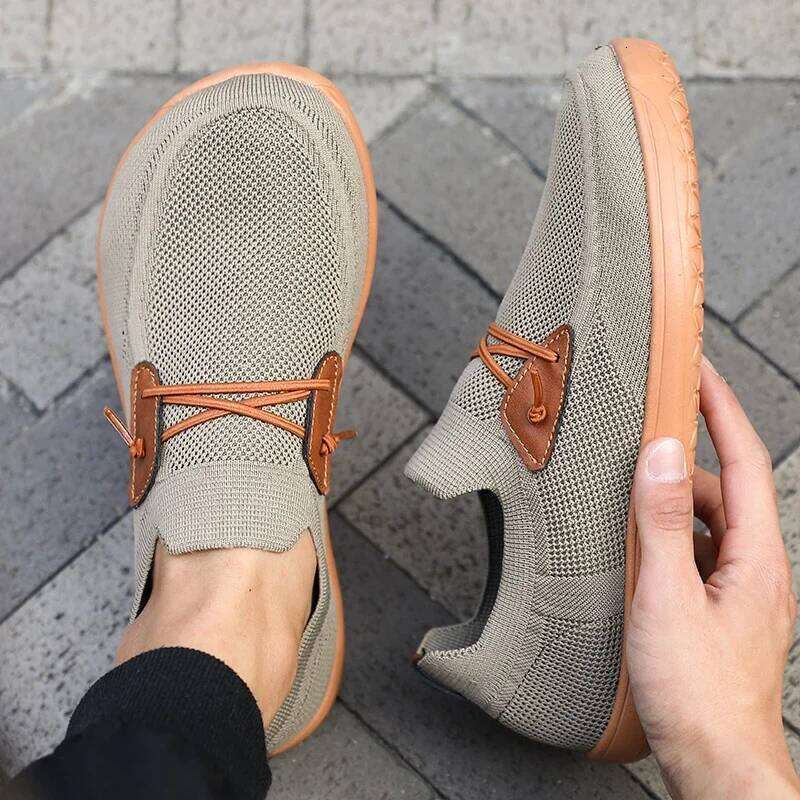 Wide-Toe-Box Barefoot for Men Zero Drop Sole Minimalism Walking Breathable Non-slip Flats Loafer Mens Driving Shoes