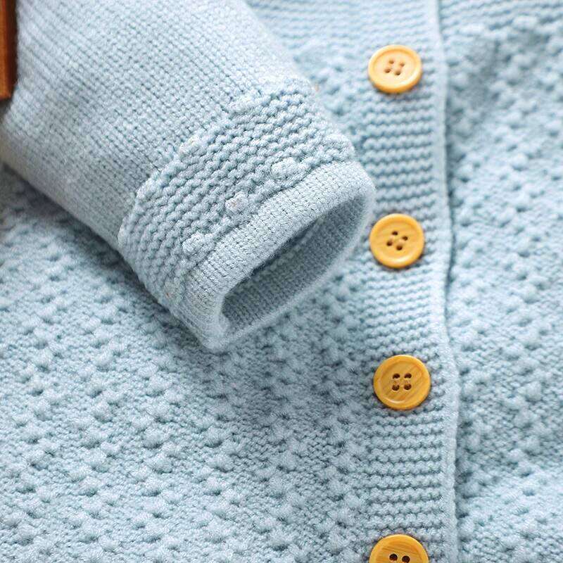 Baby Clothes Autumn Winter Knitted Newborn Boys Girls Rompers Hats Outfits Sets 2pcs 0-9M Infant Long Sleeve Jumpsuits Playsuits 26H0224