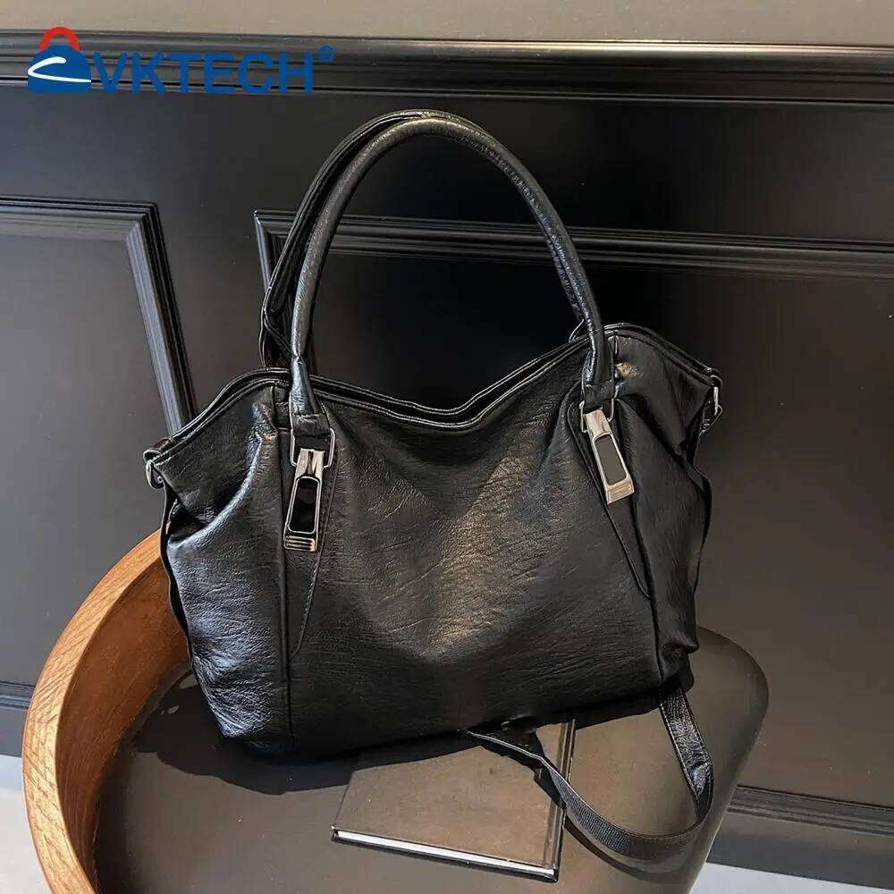 Shoulder Bag PU Leather Tote Handbag Casual Trendy Top Handle Everyday Purse for Women Work Shopping Travel Z260224