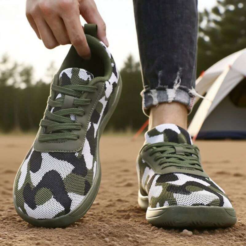 Camouflage Wide Toe Men's Shoes Comfortable Breathable Suitable Off-road Running Shoe Light Softsuitable Travel Walking Sneakers
