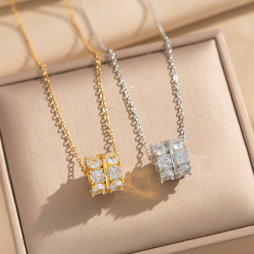 Full Diamond Small Waist Necklace Light Luxury Ins Cool Style Collarbone Chain For Women