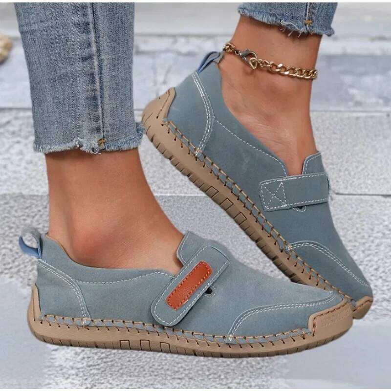 Women's Sports Casual Soft Comfortable Flat-soled Outdoor Loafers Moccasins Stitched Slip on Ballet for Women Nurse Shoes