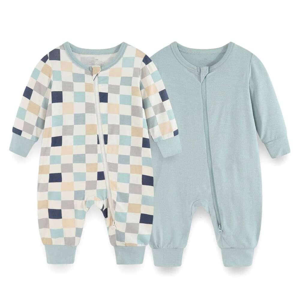 Newborn Boy Sets 0-24M 2/3Pieces 2-Way Zipper Cotton Baby Girl Clothes Unisex Autumn Rompers Spring 26Y0224