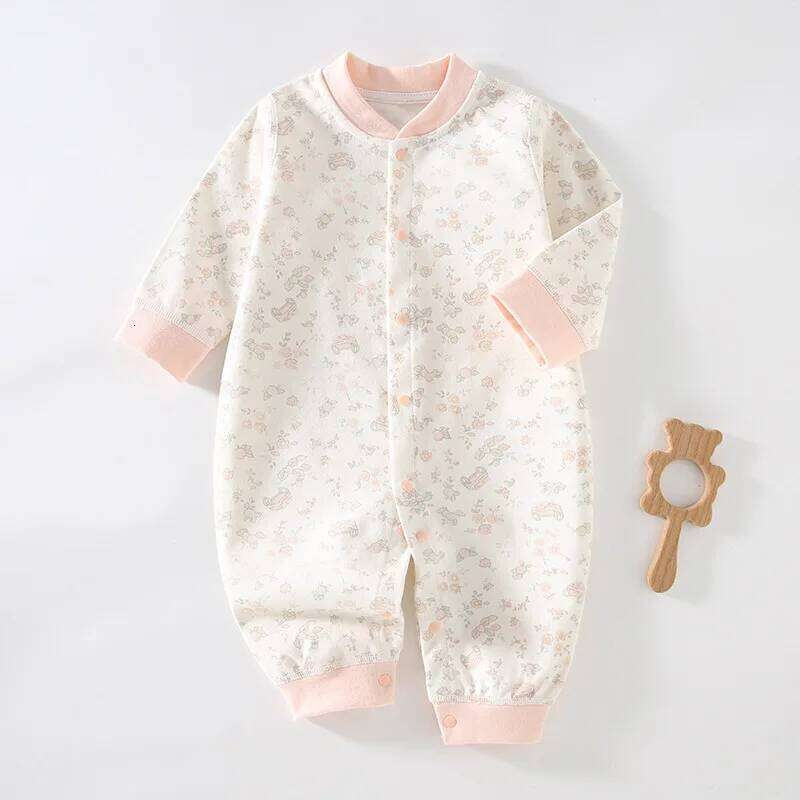 2026 Newborn Baby Romper Spring Autumn 0-24M Girl Boy Cotton Onesie Infant Print Soft Breathable Sleepwear Kids Clothing 26H0224