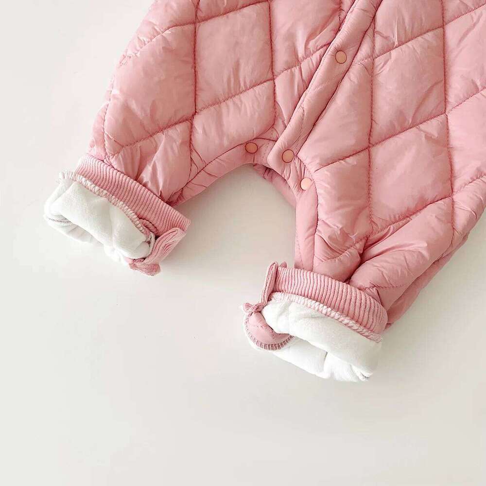 Fashion Long Sleeve Baby Rompers Thicken Fleece Warm Winter Infants Clothing 26H0224