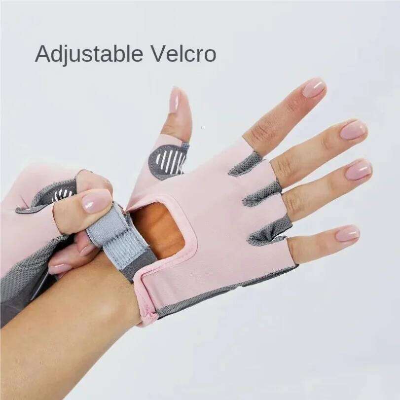 1 Pair Gym Body Building Training Fitness Sports Weight Lifting Exercise Slip-Resistant for Women Men Yoga Gloves 26H0224
