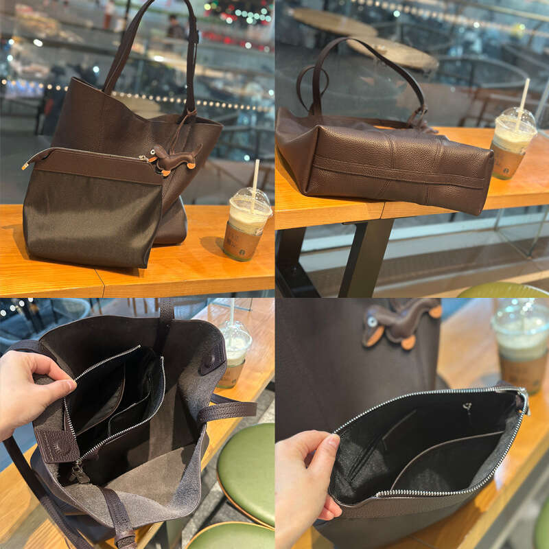 Luxury Shoulder Bags Totes Hobo Top Layer Cowhide Tote Lazy Shopping Model Large Capacity Single Casual Genuine Leather Mother Daughter Bag SENYY