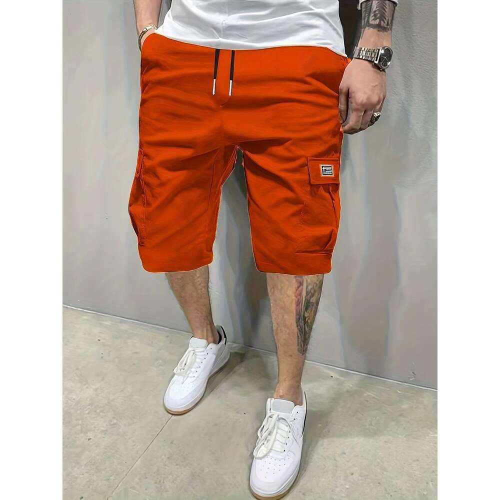 Cross-border Amazon men's casual work American-style loose straight five-point shorts, new summer sports pants, trendy