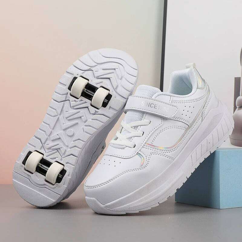 Roller Skate Shoes Kids Autumn 2024 Children Fashion Casual Sports Toy Birthday Gift Games Boys 4 Wheels Sneakers Girls 26W0224