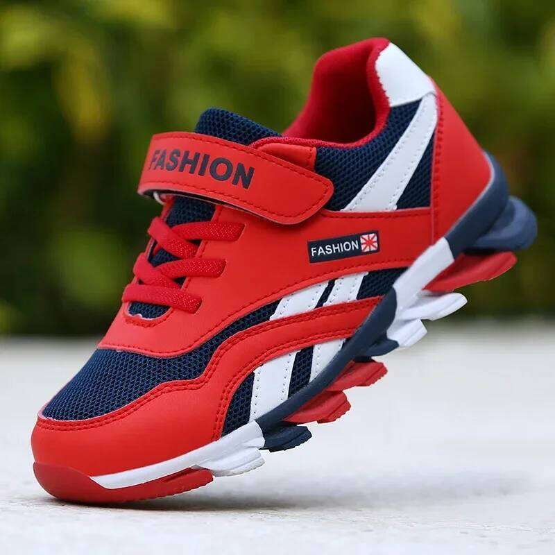 Childrens Running Trendy Design Casual Sneakers Mesh Breathable Sports Comfortable Tennis Shoes for Boys 26W0224